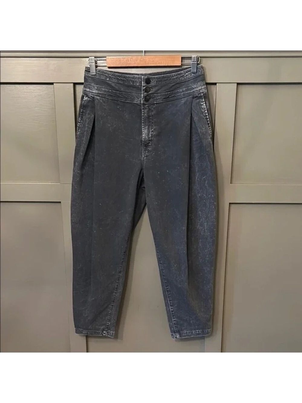 J Brand Carey Barrel Leg Jeans High Rise Maven Gray Wash Size 27